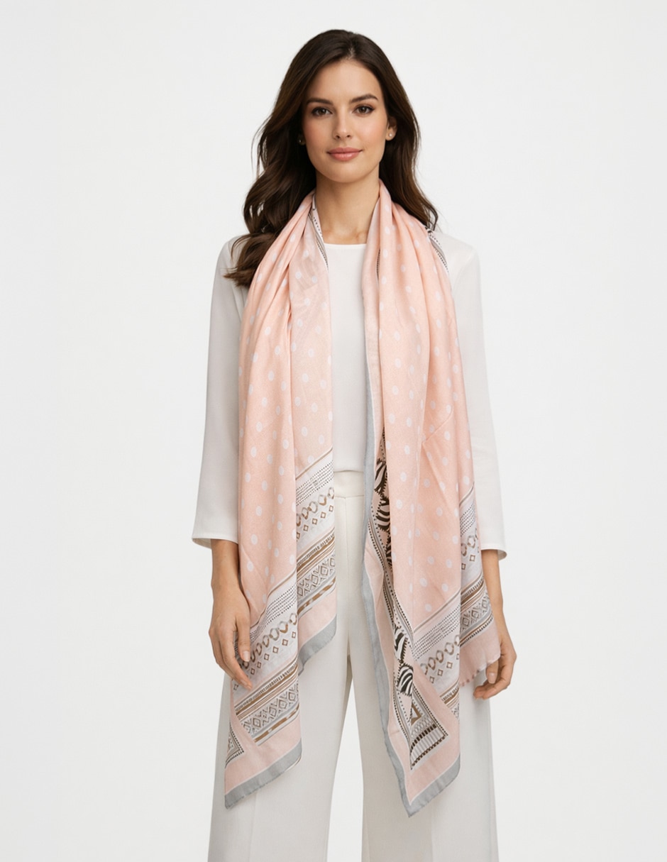 Pashmina Pashmina con estampado lunares para mujer