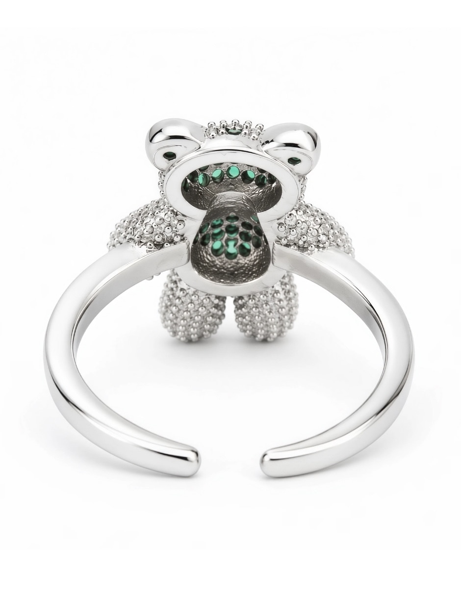 Anillo de oso Yoiko Bloom zirconia baño de rodio