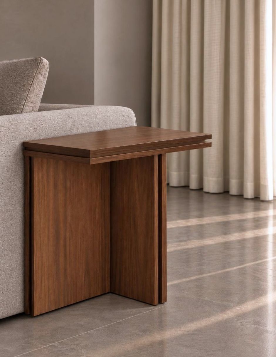 Mesa lateral mesa lateral de madera parota