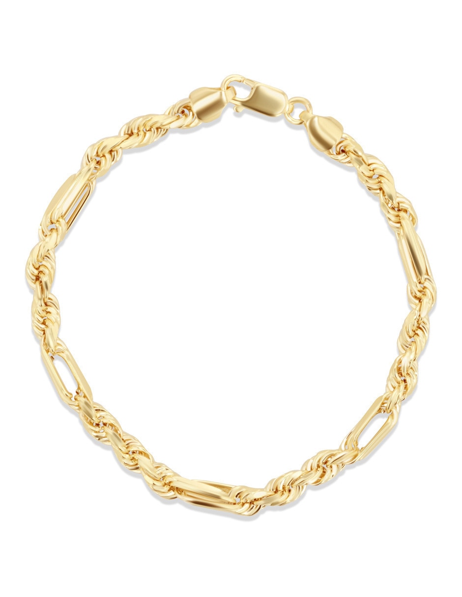 Pulsera de oro amarillo 14 K acabado brillante