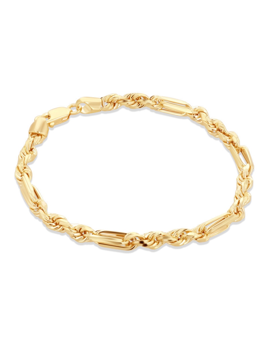 Pulsera de oro amarillo 14 K acabado brillante 3