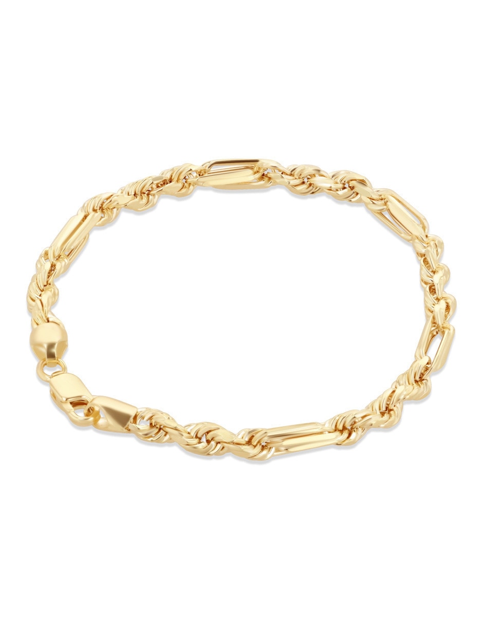 Pulsera de oro amarillo 14 K acabado brillante 4