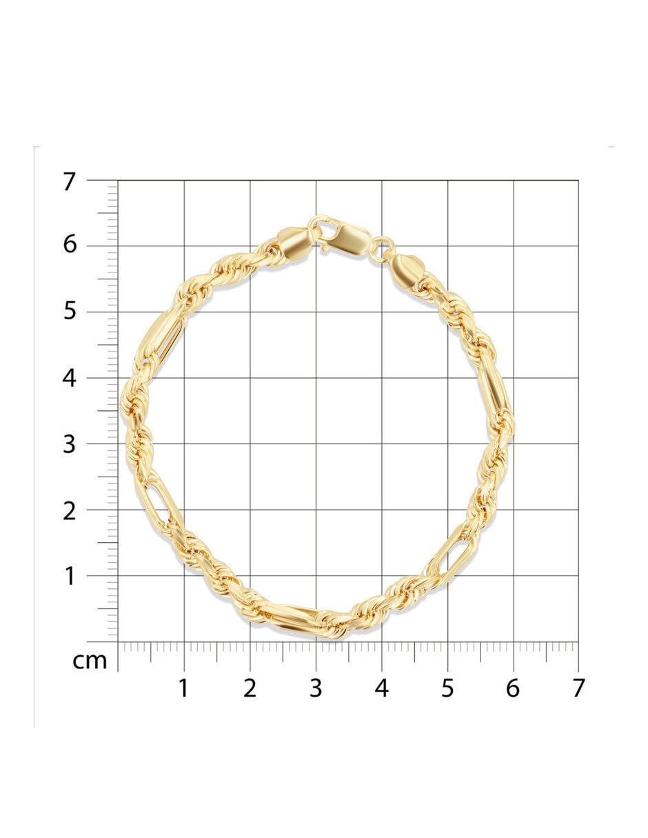 Pulsera de oro amarillo 14 K acabado brillante 2