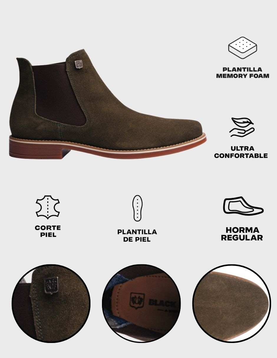Bota Black Peppers de piel para hombre