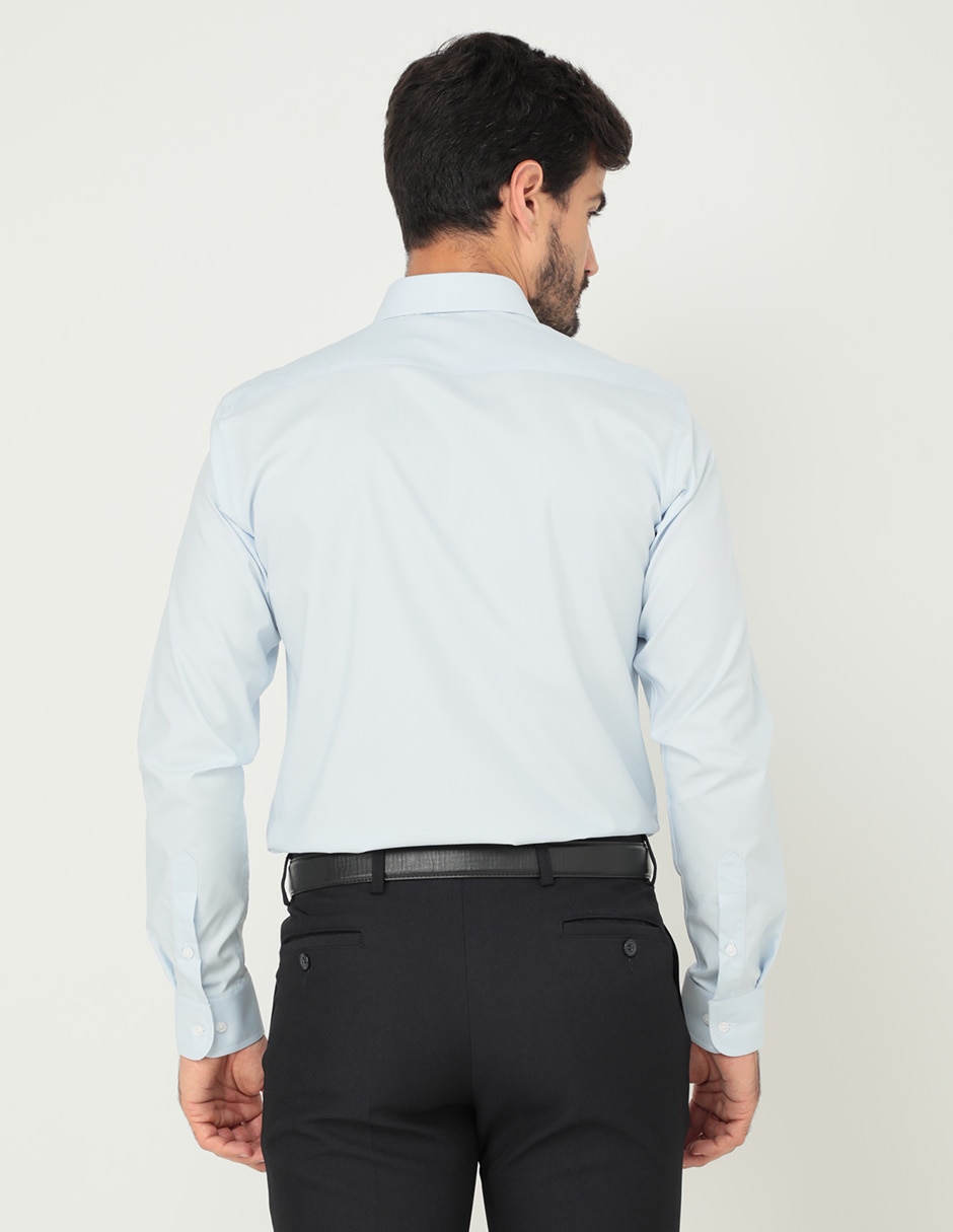 Camisa formal manga larga para hombre 4