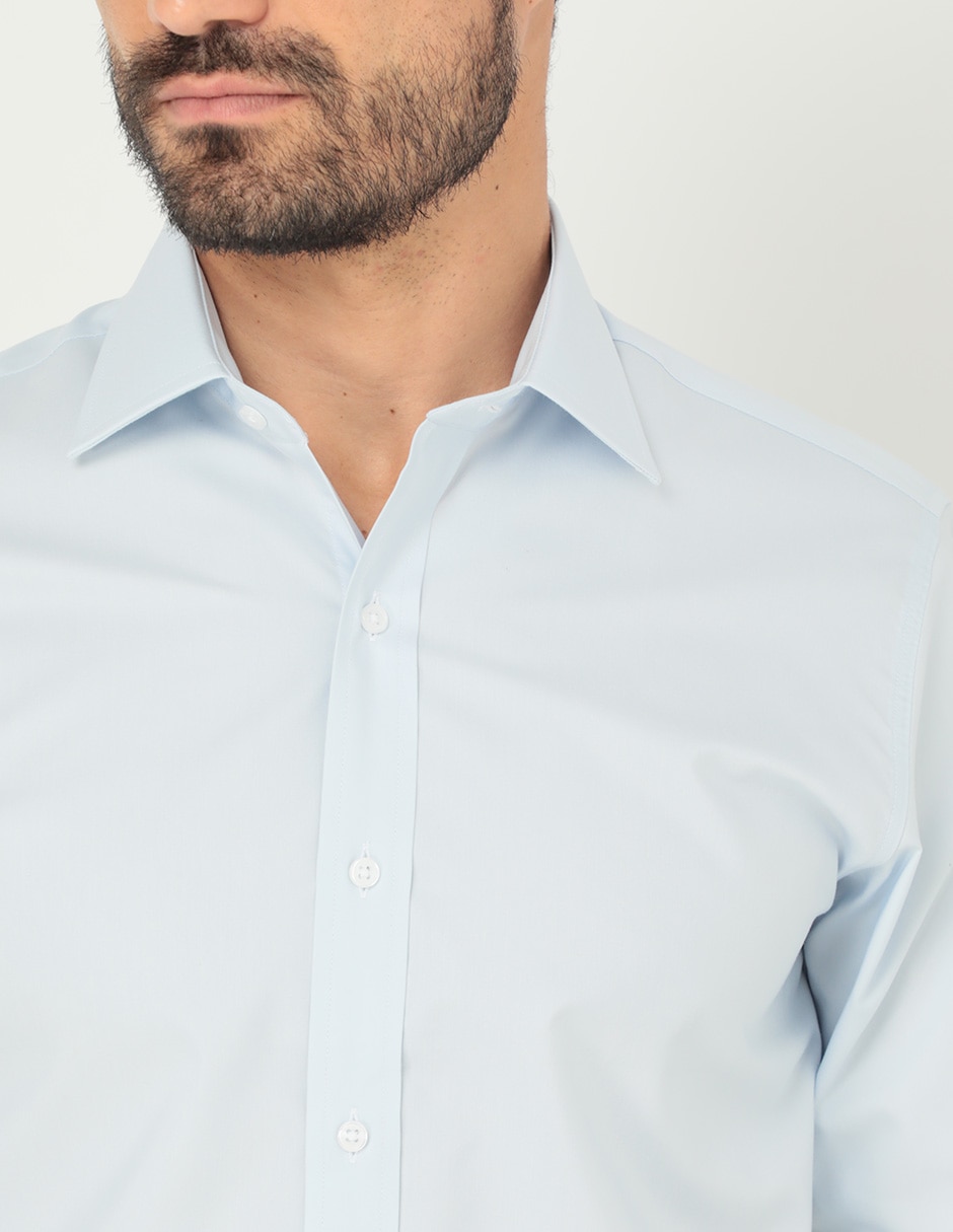 Camisa formal manga larga para hombre 2