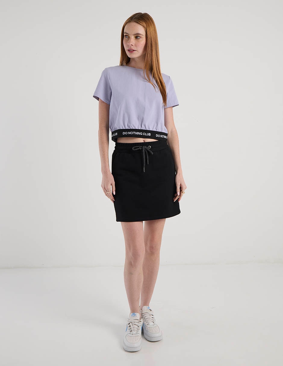 Playera manga corta Non Stop cuello redondo para mujer