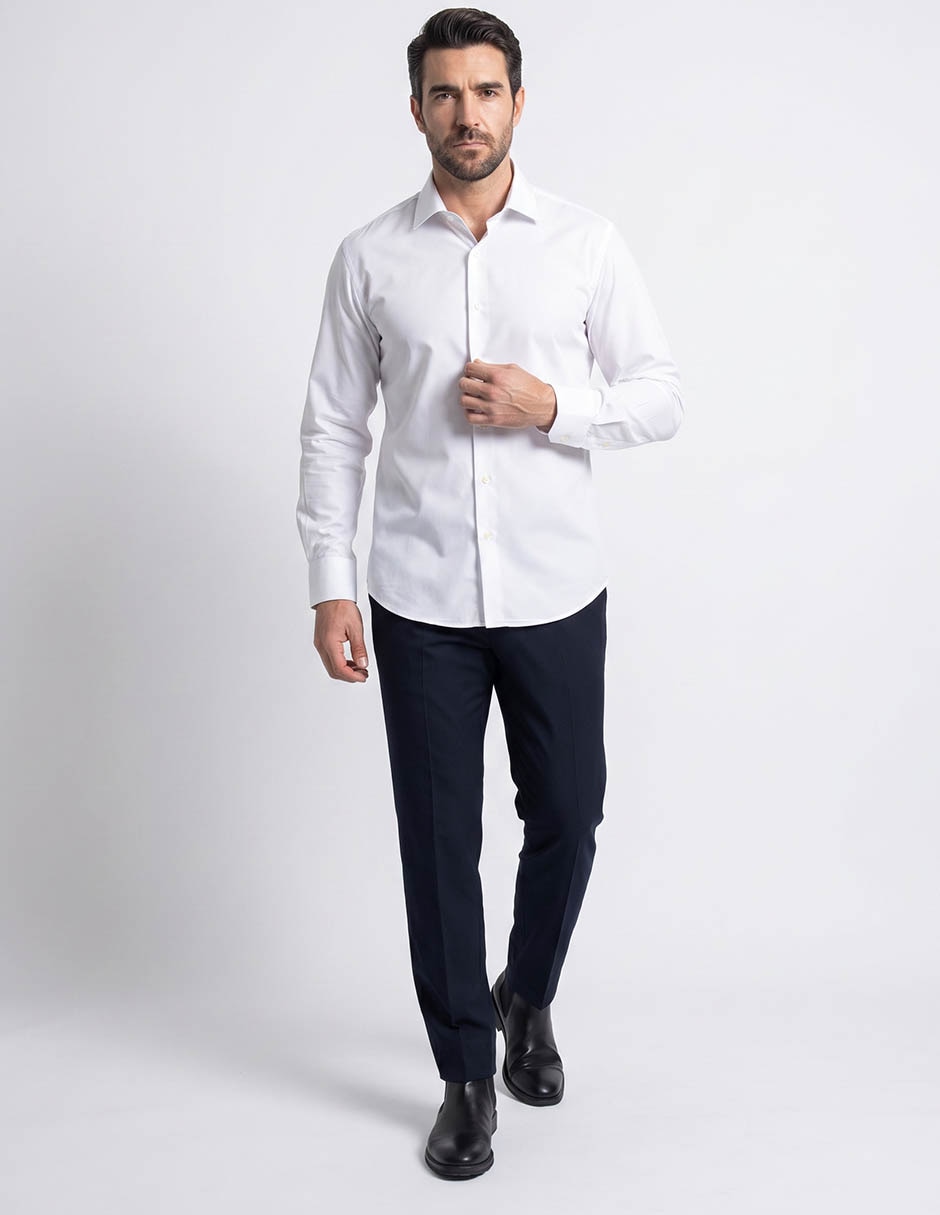 Camisa formal pierre cardin manga larga para hombre