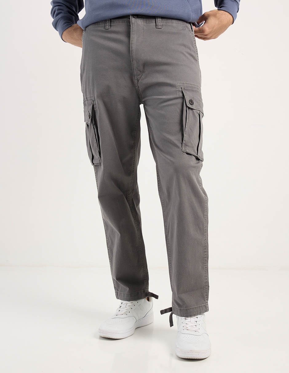Pantalón cargo slim de algodón para hombre