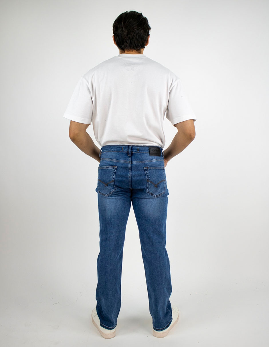 Jeans slim lavado stone wash para hombre 2
