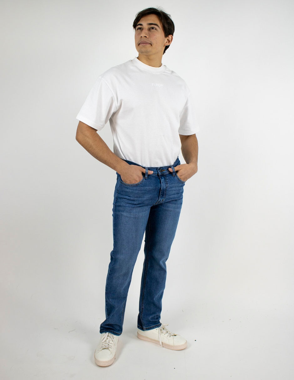 Jeans slim lavado stone wash para hombre 3