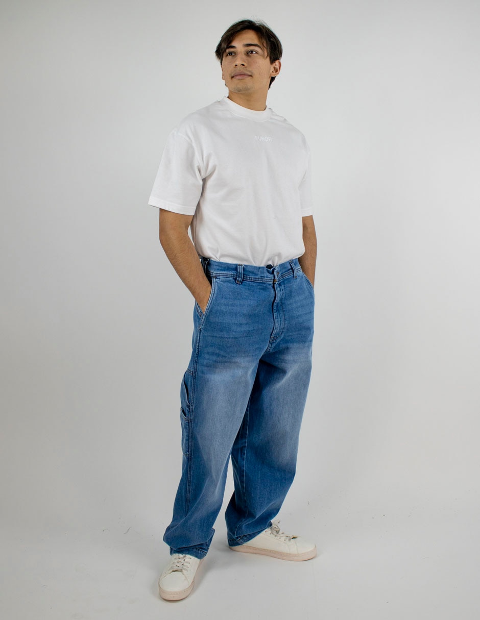 Jeans carpenter relaxed Furor lavado claro para hombre