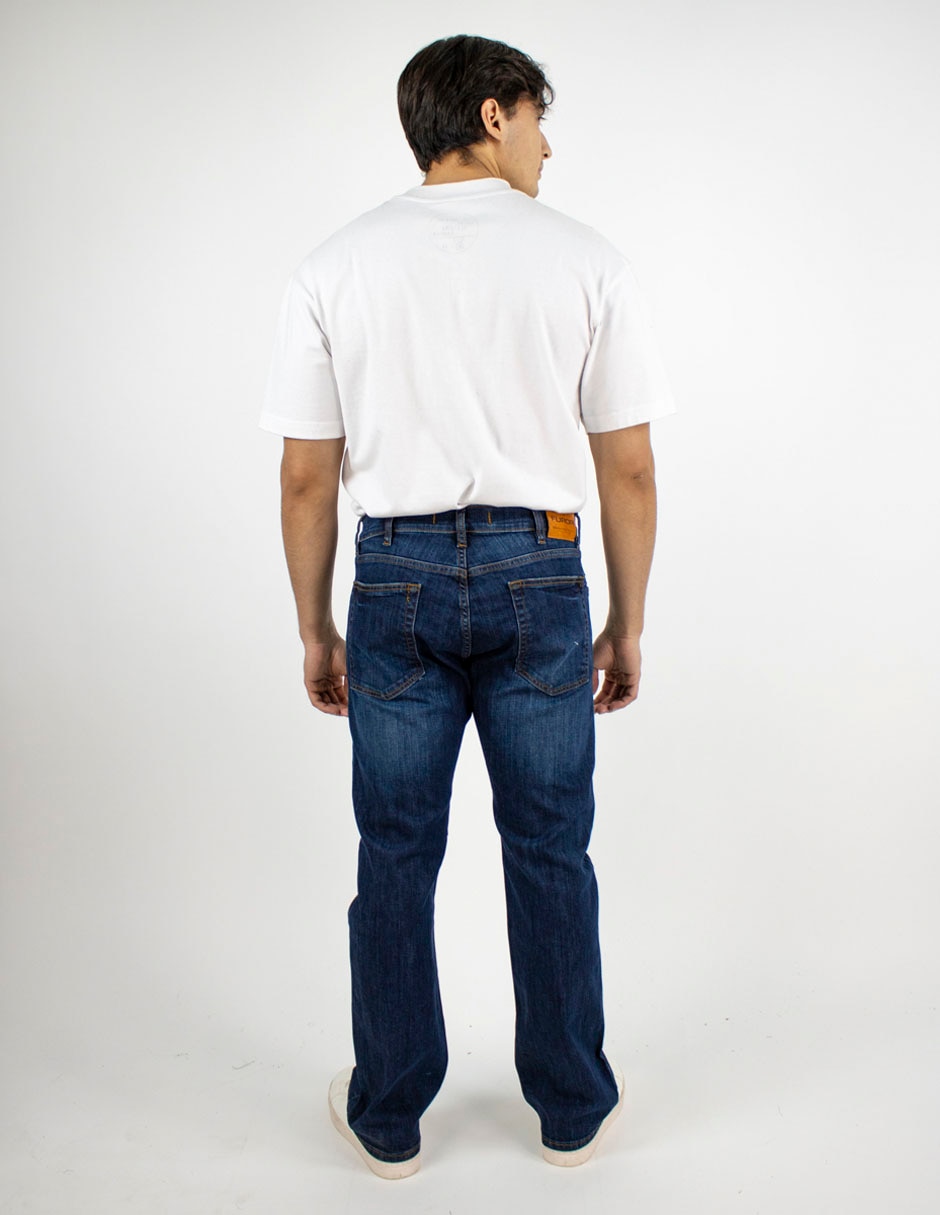Jeans bota lavado medio para hombre 2