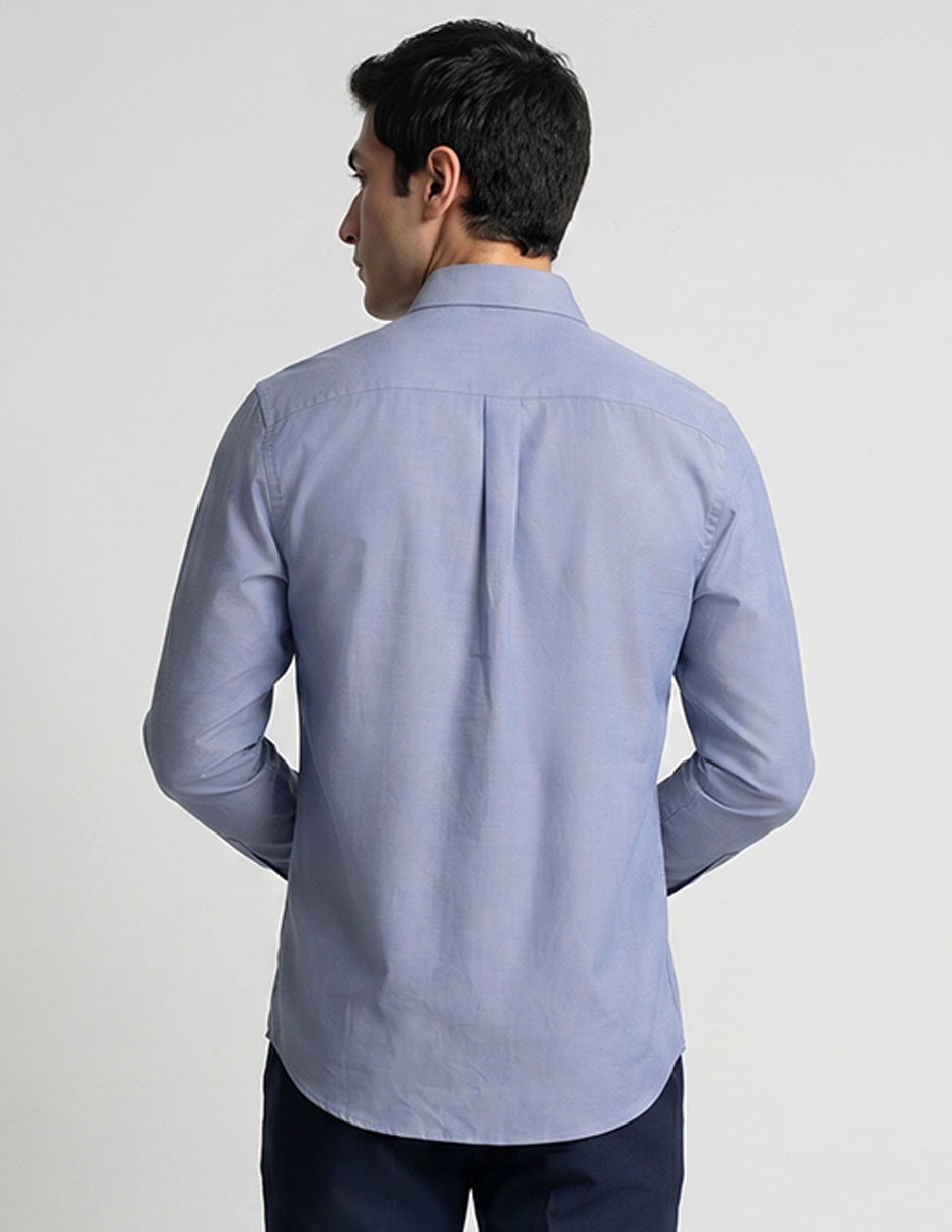 Camisa casual Yale de algodón manga larga para hombre