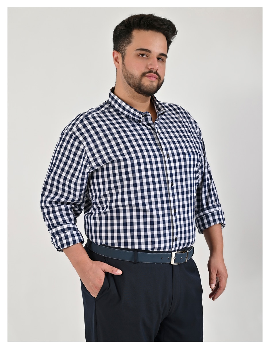 Camisa casual Yale de algodón manga larga para hombre