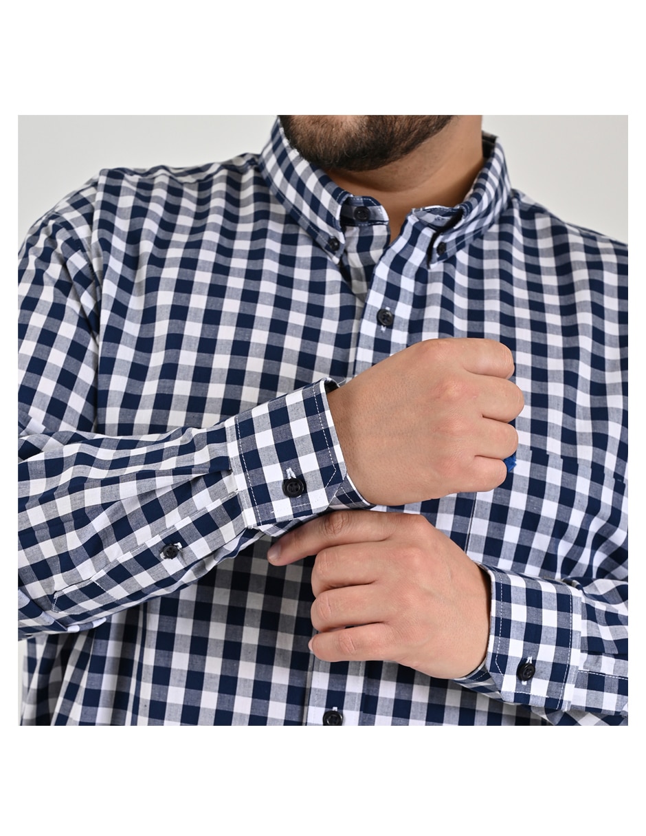 Camisa casual Yale de algodón manga larga para hombre