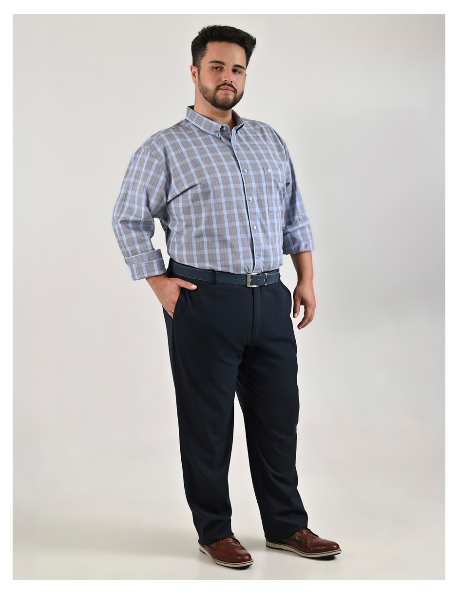 Camisa casual Yale Plus de algodón manga larga para hombre
