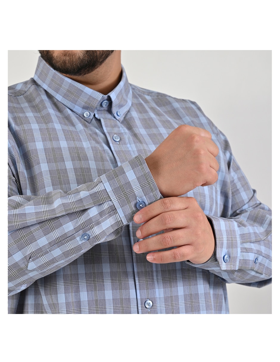 Camisa casual Yale Plus de algodón manga larga para hombre
