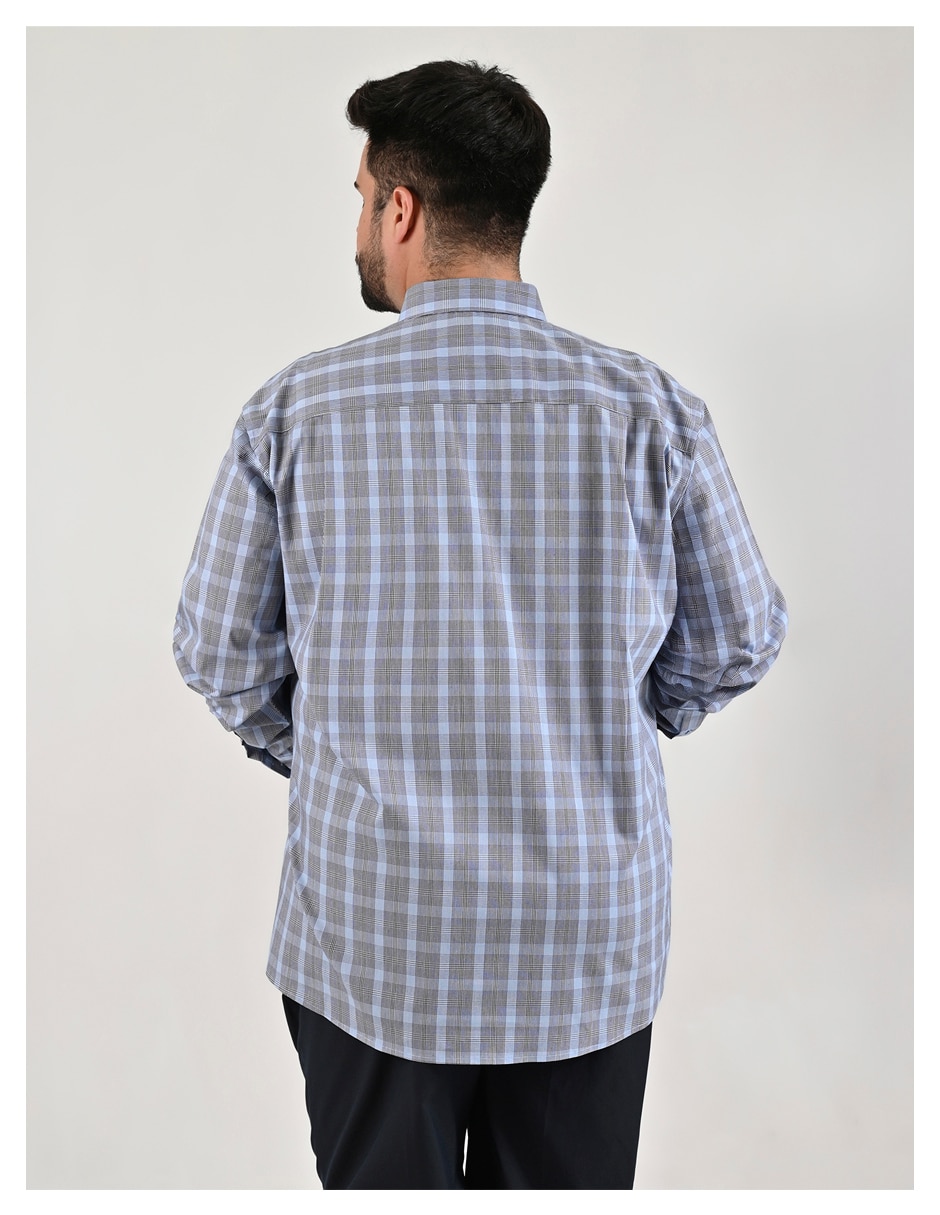 Camisa casual Yale Plus de algodón manga larga para hombre
