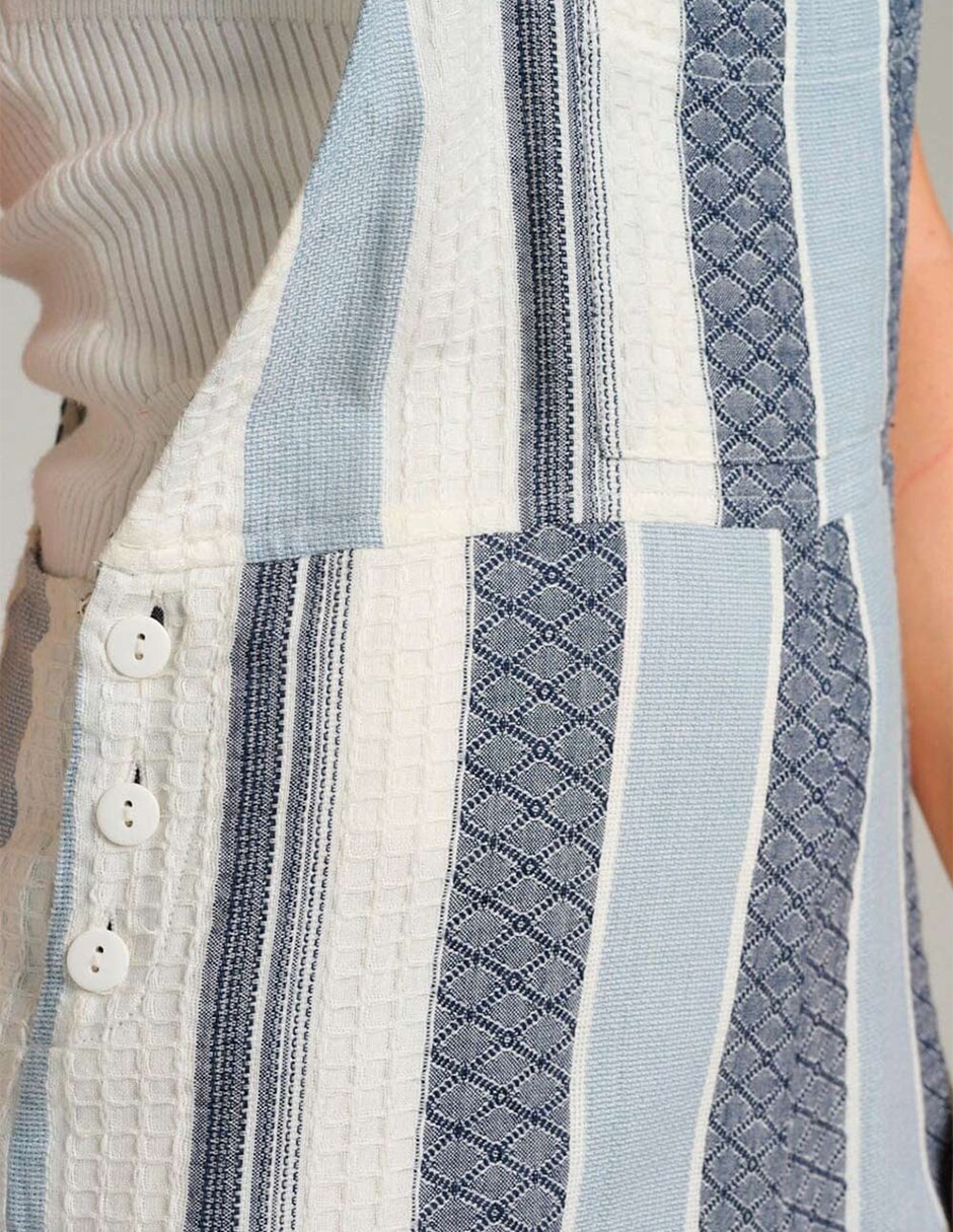 Jumpsuit de algodón estampado a rayas para mujer 5