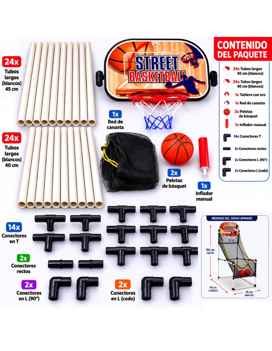 Tablero básquetbol Pingüe funcionamiento manual