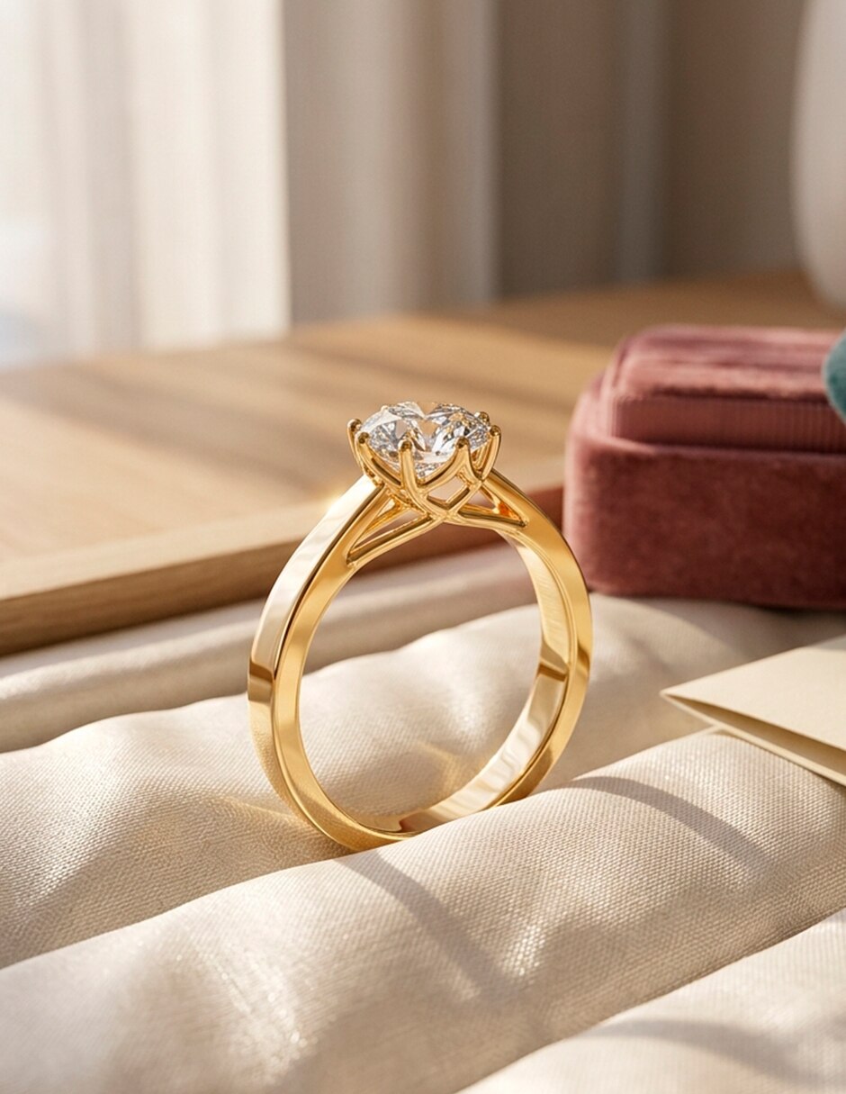 Anillo de compromiso de oro 9 k Amore Mio