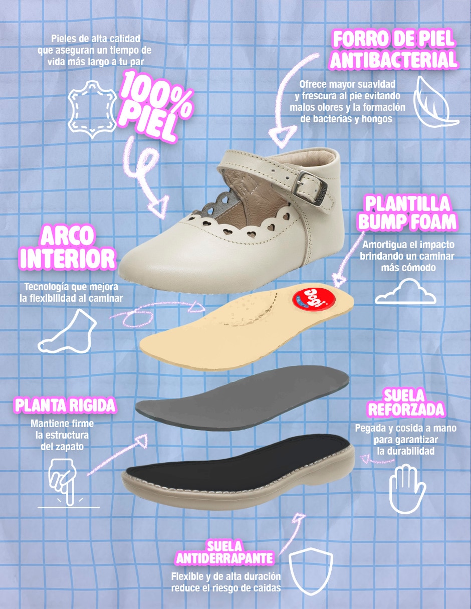 Zapato Ceremonia de Piel para Niña 9