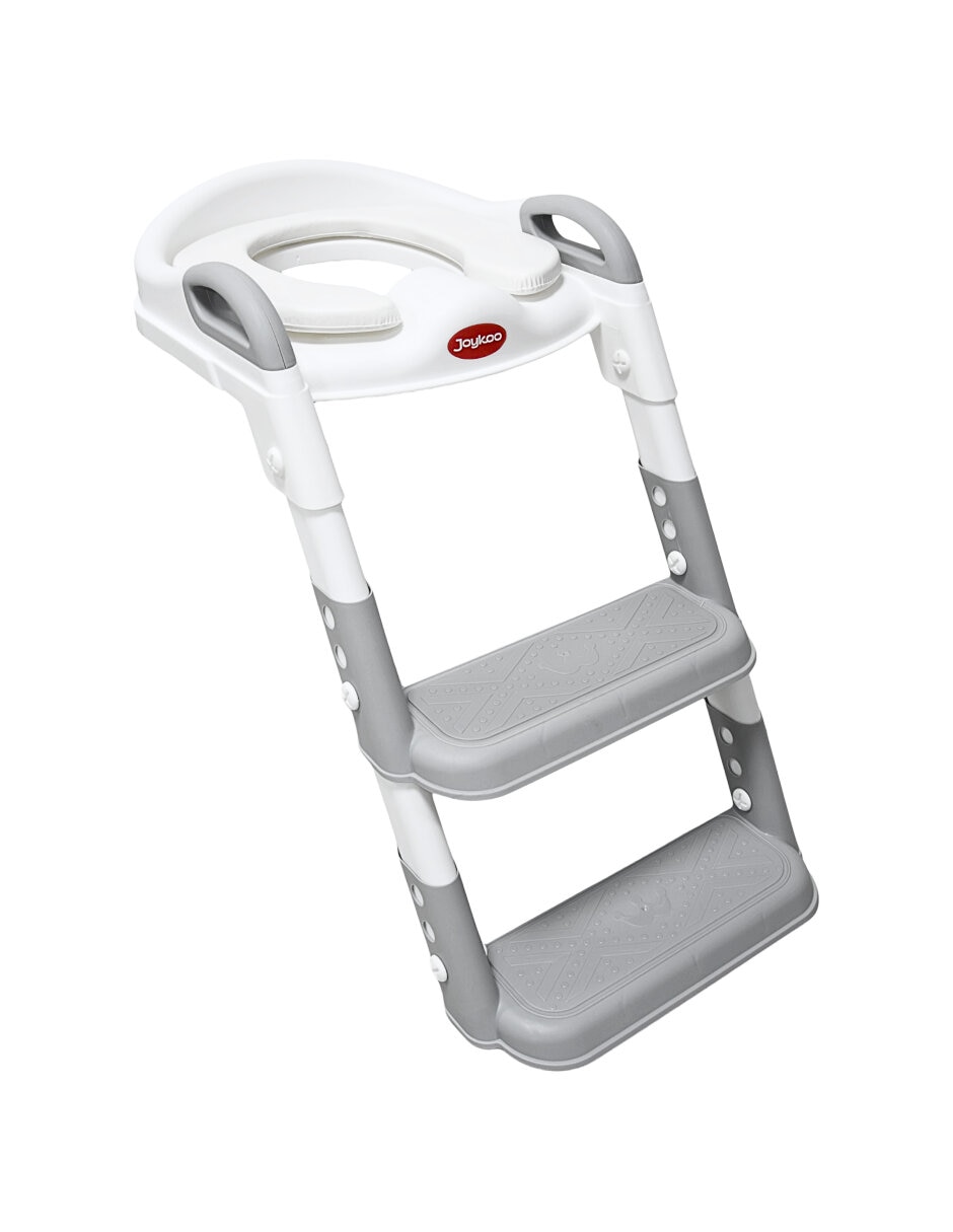 Entrenador de baño con escalera asiento acolchado antideslizante plegable y ajustable