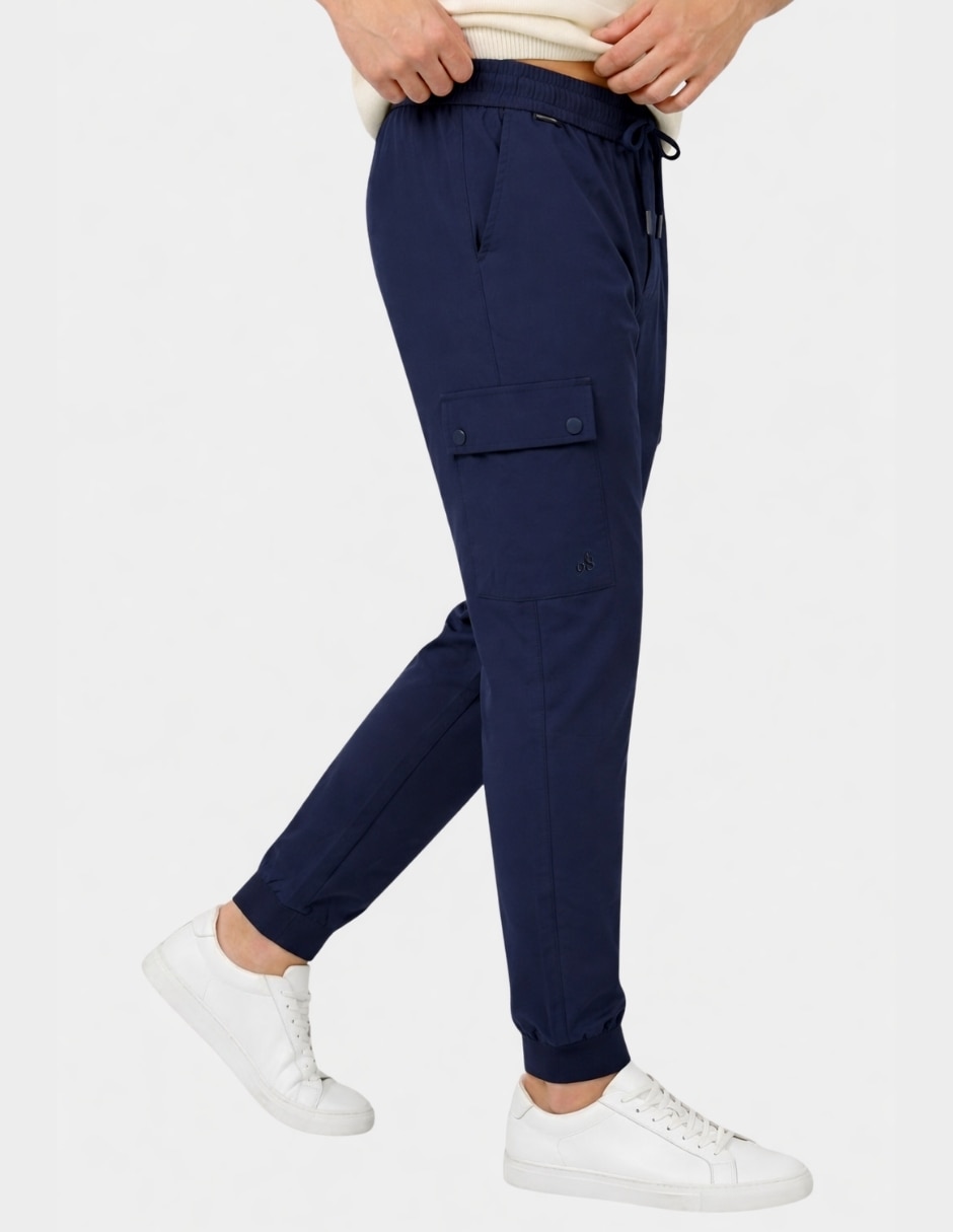 Relajado jogger cargo con bolsillos para hombre