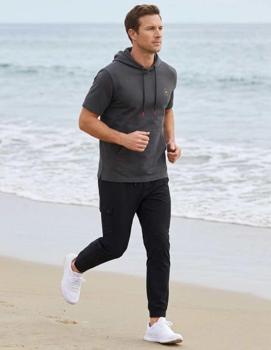 Relajado jogger cargo con bolsillos para hombre 2