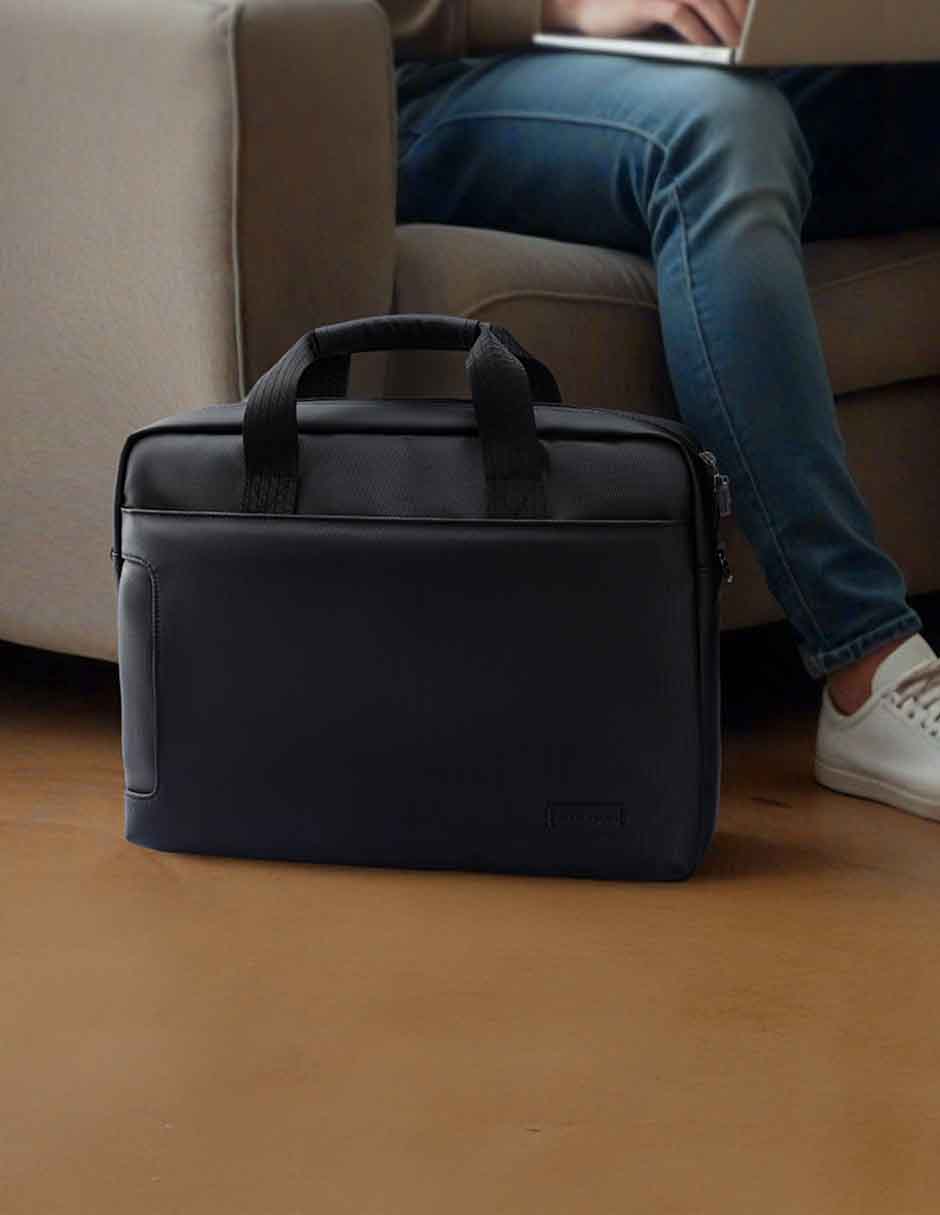 Maletín de poliuretano con compartimiento para laptop 14 pulgadas y celular 9