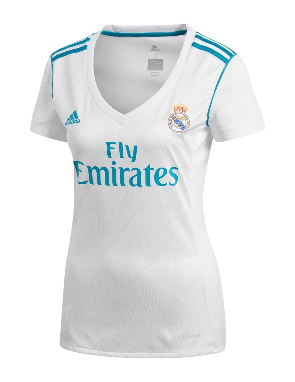Jersey de real madrid club de fútbol local de manga corta adidas fan para mujer